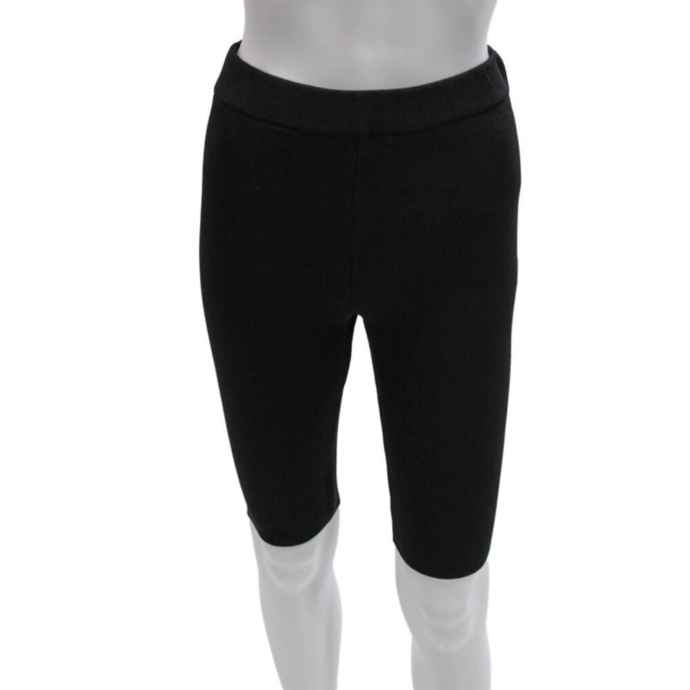 Zara Womens Biker Leggings Black Nylon Solid Casual Spring Size M